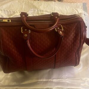 Gucci Burgundy Travel Bag